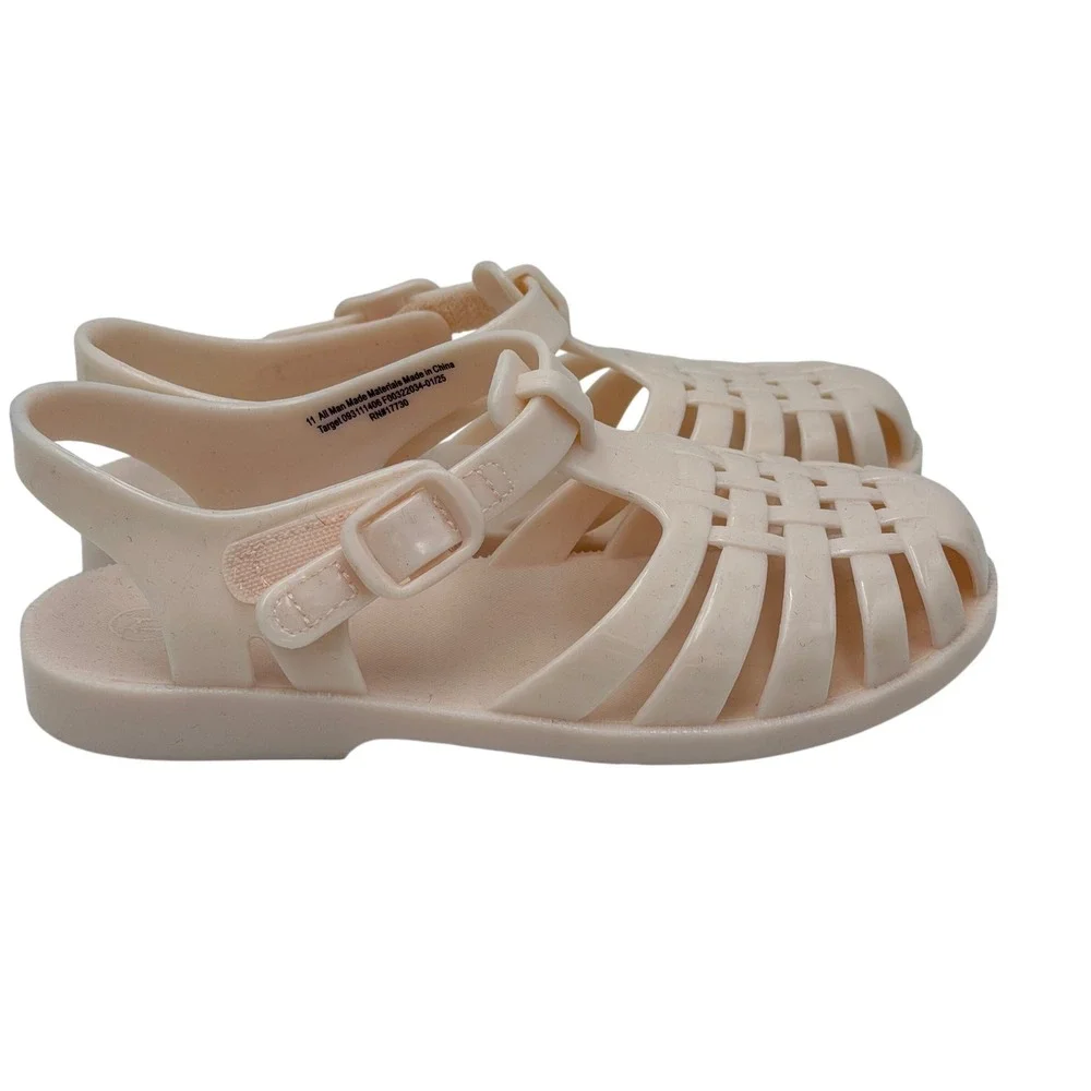 Cat &‎ Jack Kids Light Pink Sunny Jelly Sandals Water Friendly Size 11 New